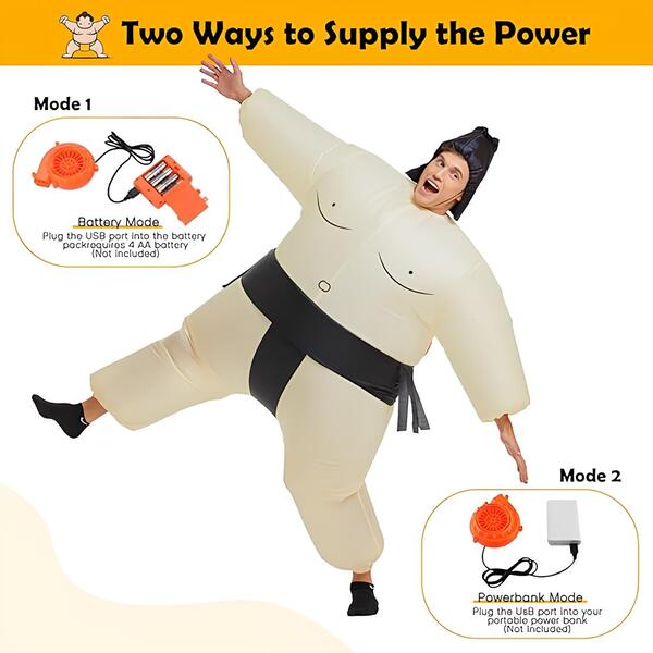 hurtig oppustning sumokostume